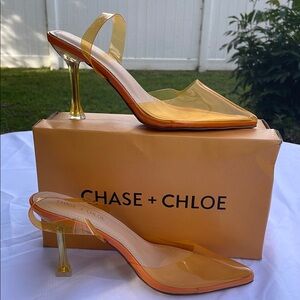 Chase + Chloe Women's Orange Heels